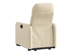 Poltrona reclinável elevatória elétrica tecido cor creme PT829509