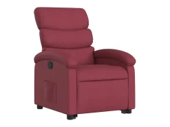 Poltrona reclinável elevatória tecido vermelho tinto PT449319