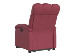Poltrona reclinável elevatória tecido vermelho tinto