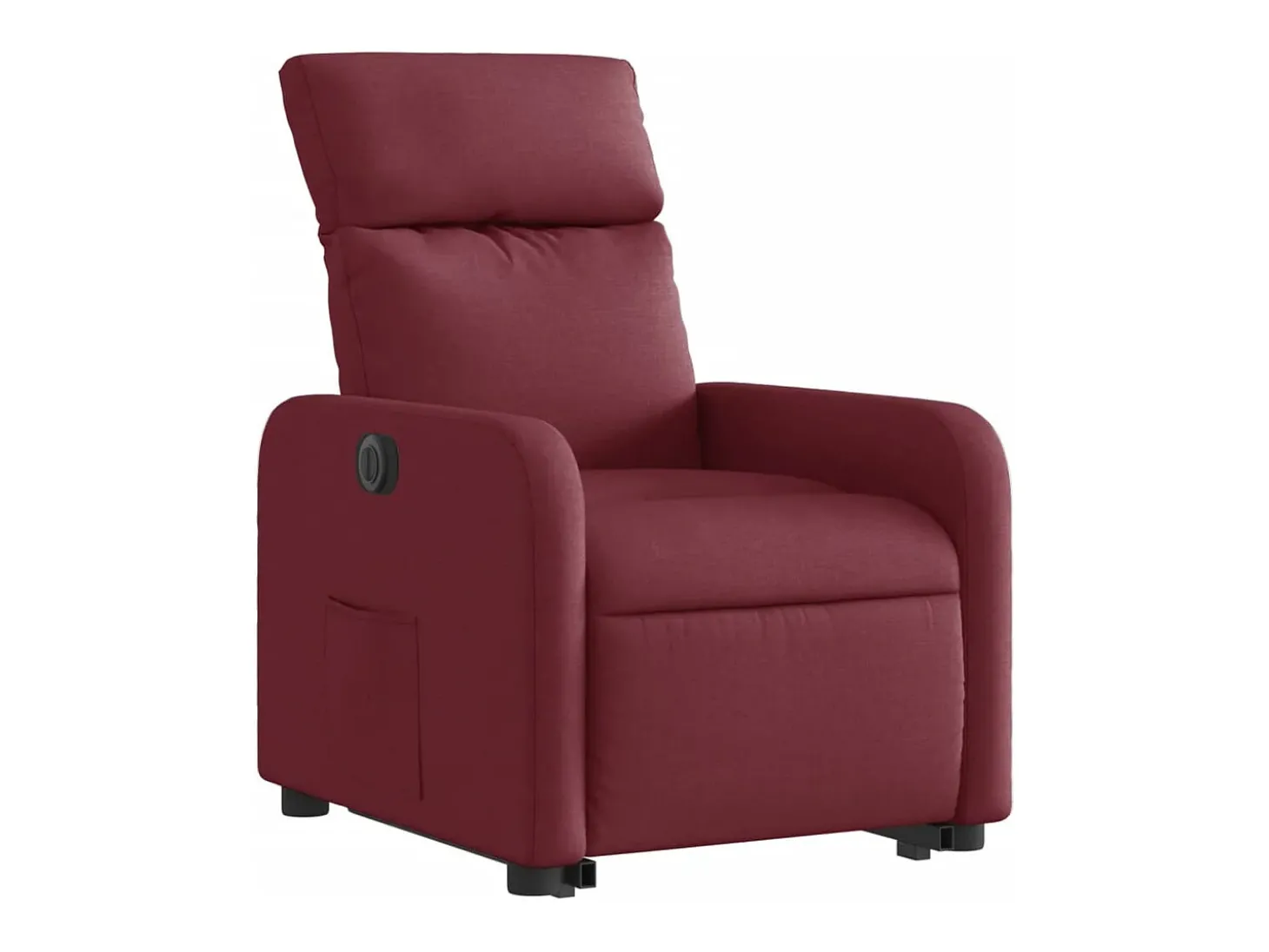 Poltrona reclinável elevatória elétrica tecido vermelho-tinto PT514437
