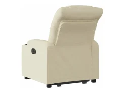 Poltrona reclinável elevatória elétrica tecido cor creme PT233899