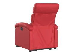 Poltrona reclinável elevatória couro artificial vermelho PT852852