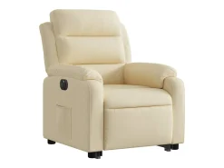 Poltrona reclinável elevatória elétrica tecido cor creme PT348343