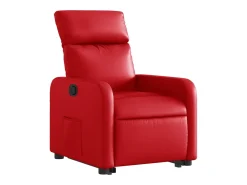 Poltrona reclinável elevatória couro artificial vermelho PT951395