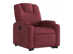 Poltrona reclinável elevatória tecido vermelho tinto