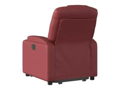 Poltrona reclinável elevatória couro artificial vermelho tinto PT860571