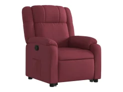 Poltrona reclinável elevatória tecido vermelho tinto