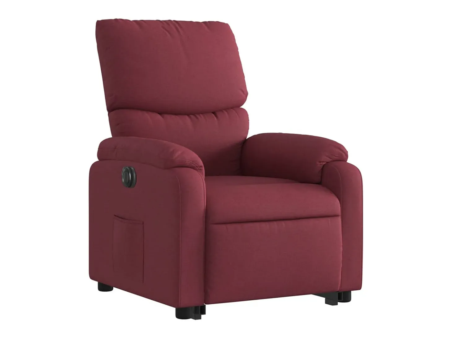 Poltrona reclinável elevatória elétrica tecido vermelho-tinto PT233329