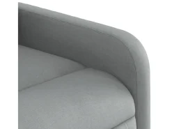 Poltrona reclinável elevatória tecido cinzento-claro