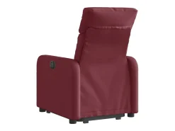 Poltrona reclinável elevatória tecido vermelho tinto PT703925
