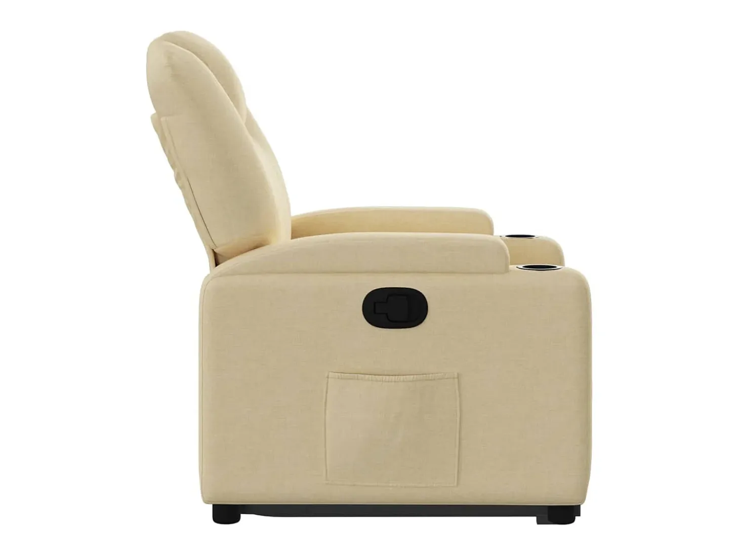 Poltrona reclinável elevatória tecido cor creme