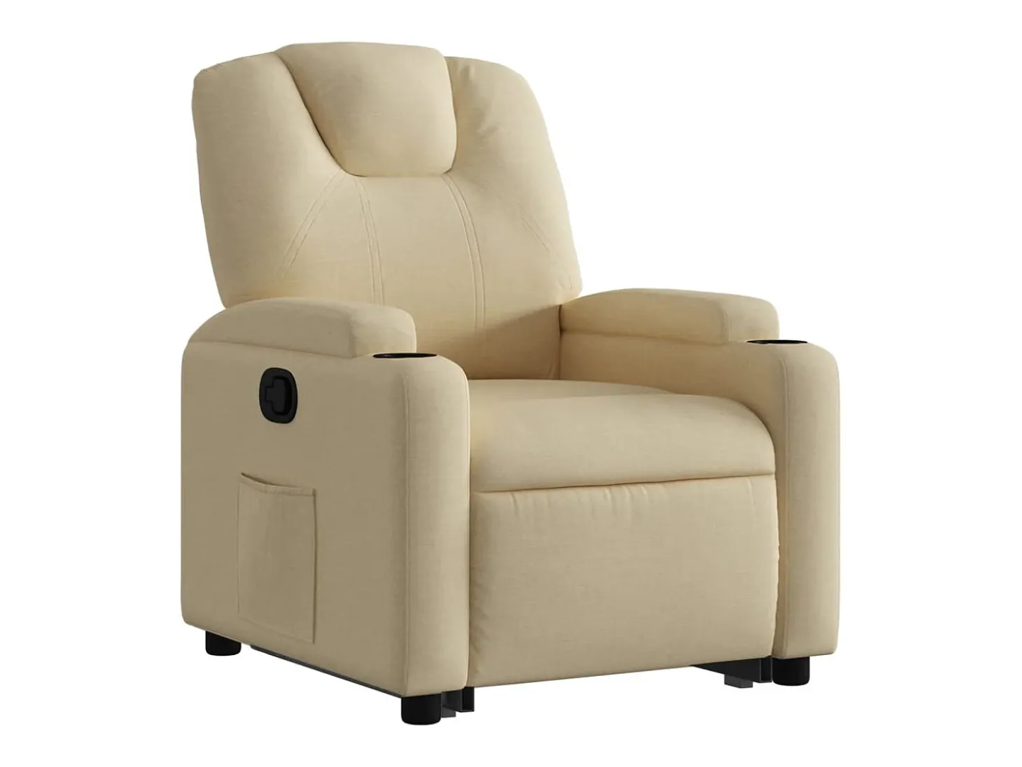 Poltrona reclinável elevatória tecido cor creme