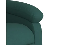 Poltrona reclinável elevatória tecido verde-escuro