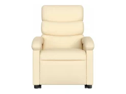 Poltrona reclinável elevatória tecido cor creme