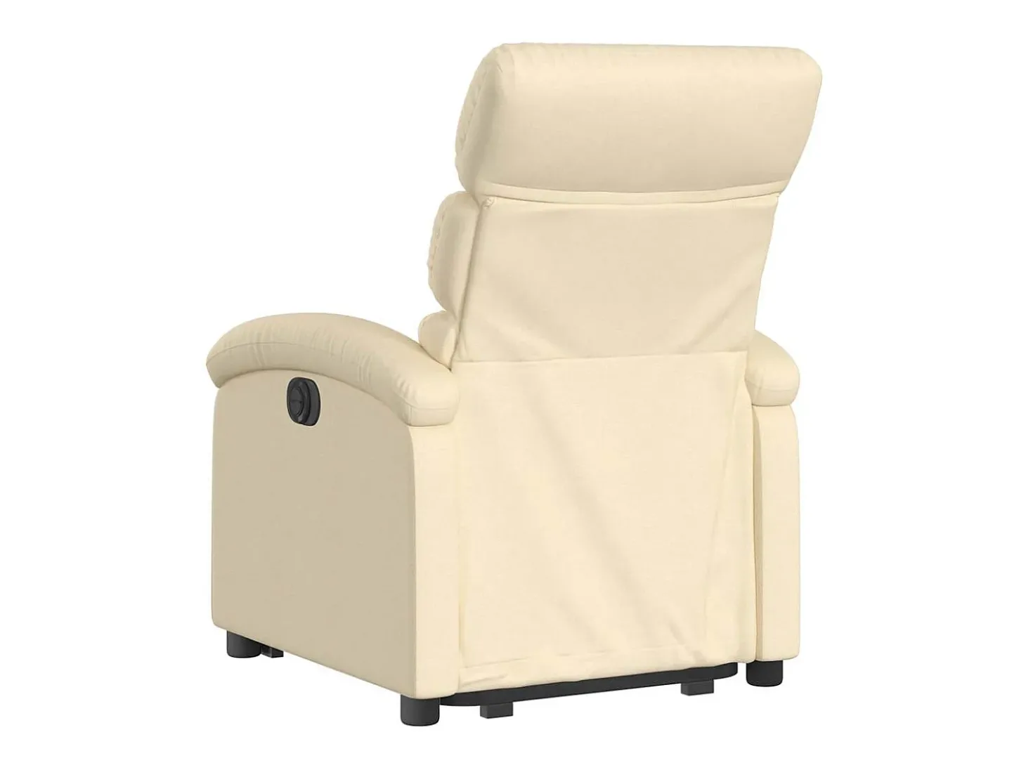 Poltrona reclinável elevatória tecido cor creme