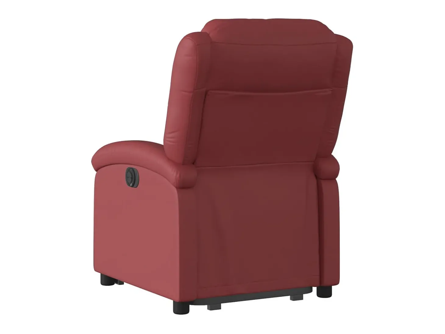 Poltrona reclinável elevatória couro artificial vermelho tinto