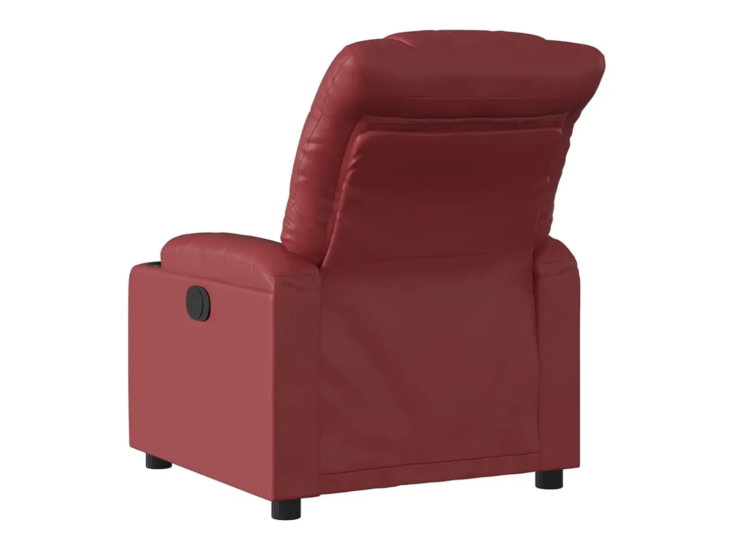 Poltrona reclinável elétrica couro artificial vermelho tinto PT673556
