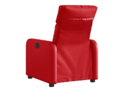 Poltrona reclinável elétrica couro artificial vermelho PT196606