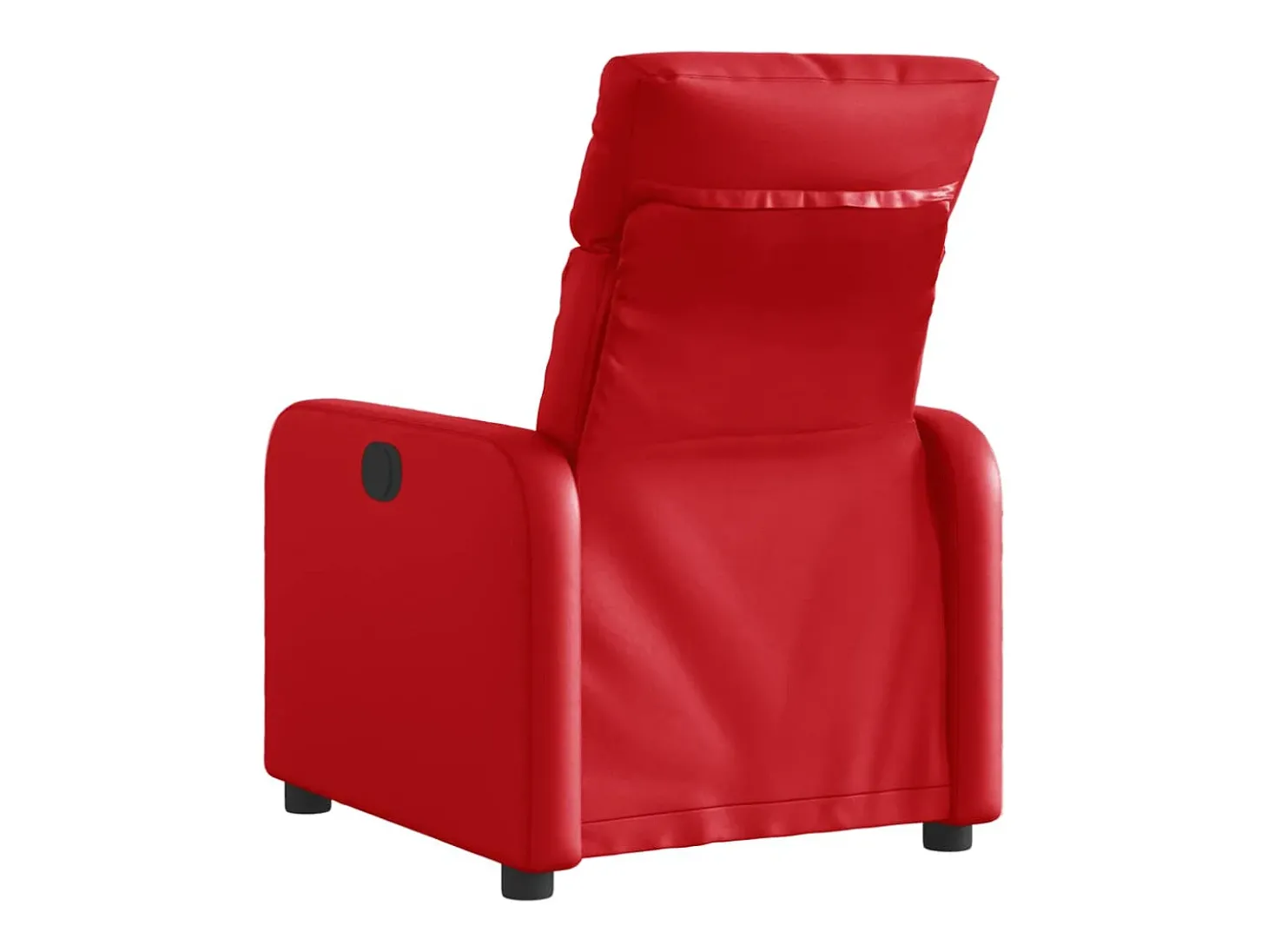 Poltrona reclinável elétrica couro artificial vermelho PT196606
