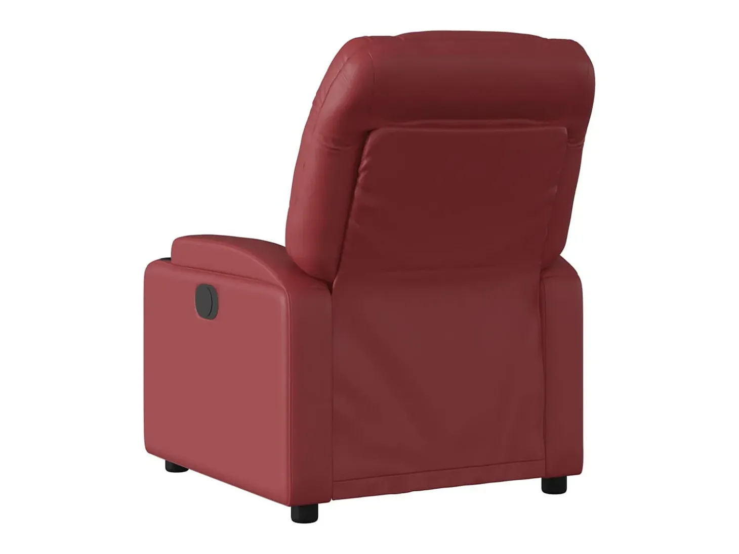 Poltrona reclinável elétrica couro artificial vermelho tinto PT862404