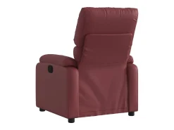 Poltrona reclinável elétrica couro artificial vermelho tinto PT421602