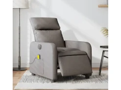 Poltrona reclinável massagens elétrica | Poltrona Confortável tecido cinza-acastanhado SHL807691