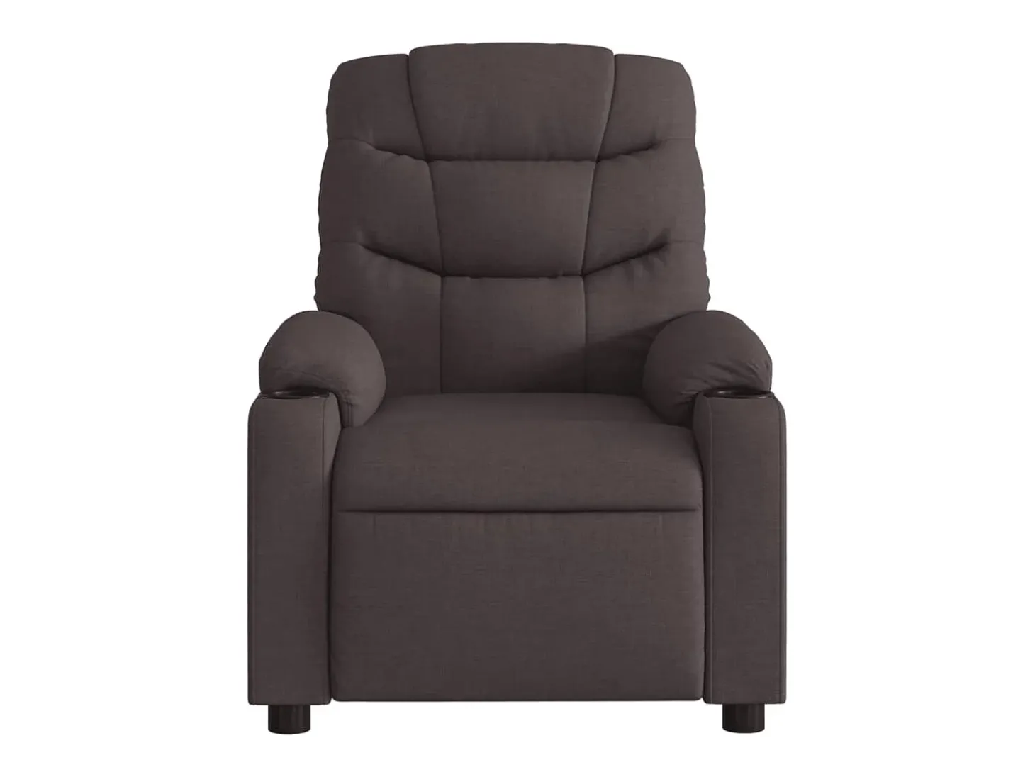 Poltrona reclinável massagens elétrica | Poltrona Confortável tecido castanho-escuro SHL208170
