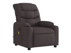Poltrona reclinável massagens elétrica | Poltrona Confortável tecido castanho-escuro SHL208170