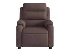 Poltrona reclinável massagens elétrica | Poltrona Confortável tecido castanho-escuro SHL842580