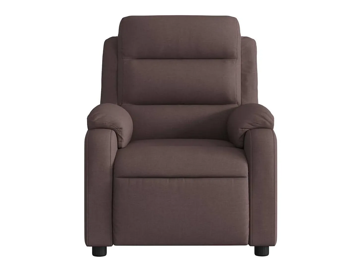 Poltrona reclinável massagens elétrica | Poltrona Confortável tecido castanho-escuro SHL842580