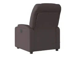 Poltrona reclinável massagens elétrica | Poltrona Confortável tecido castanho-escuro SHL255812