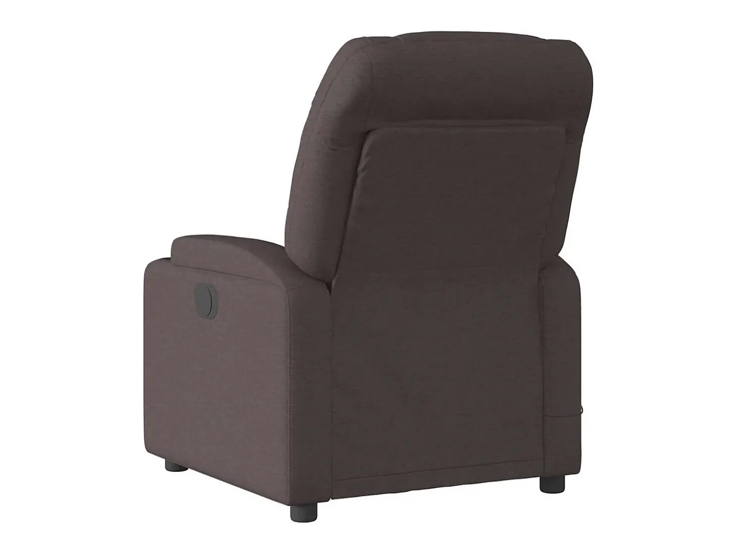 Poltrona reclinável massagens elétrica | Poltrona Confortável tecido castanho-escuro SHL255812