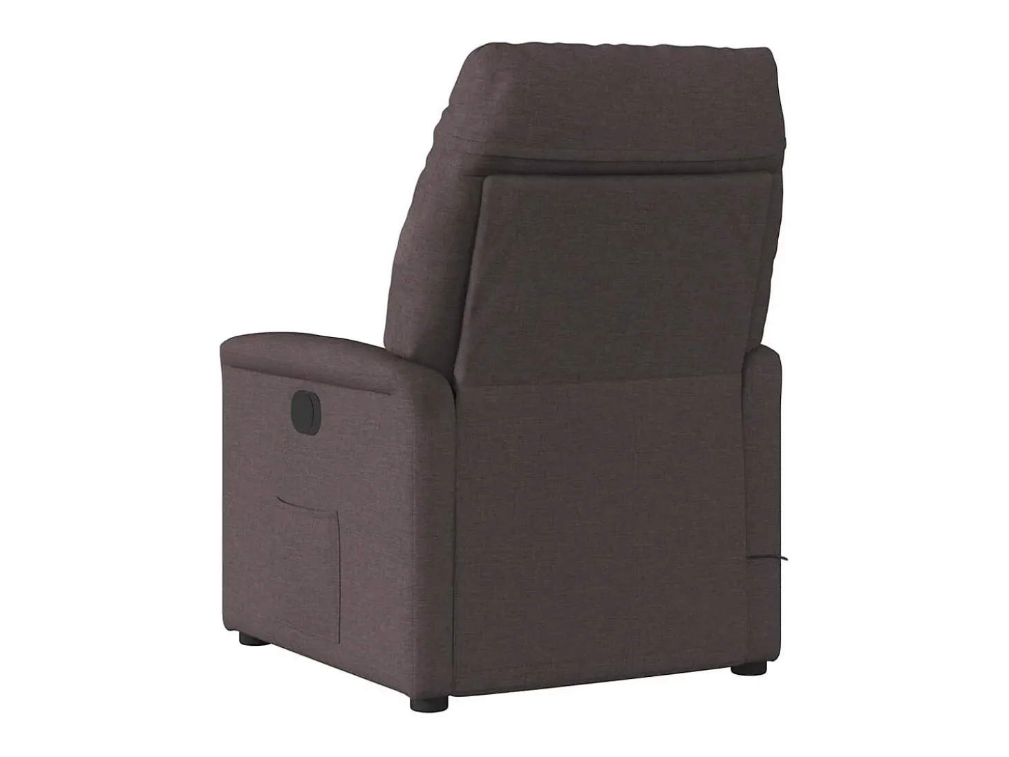 Poltrona reclinável massagens elétrica | Poltrona Confortável tecido castanho-escuro SHL959541
