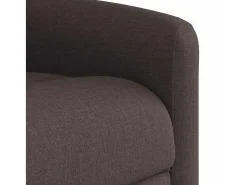 Poltrona reclinável massagens elétrica | Poltrona Confortável tecido castanho-escuro SHL959541