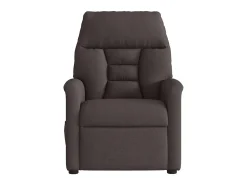 Poltrona reclinável massagens elétrica | Poltrona Confortável tecido castanho-escuro SHL959541