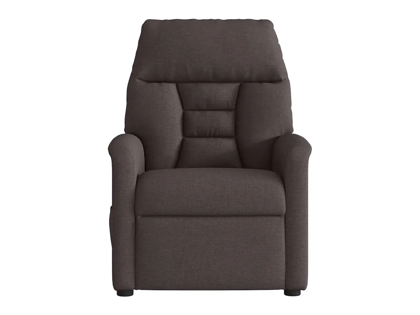 Poltrona reclinável massagens elétrica | Poltrona Confortável tecido castanho-escuro SHL959541