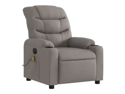 Poltrona reclinável massagens elétrica | Poltrona Confortável tecido cinza-acastanhado SHL938243