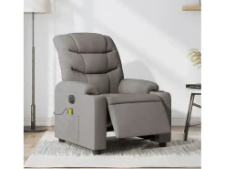 Poltrona reclinável massagens elétrica | Poltrona Confortável tecido cinza-acastanhado SHL938243