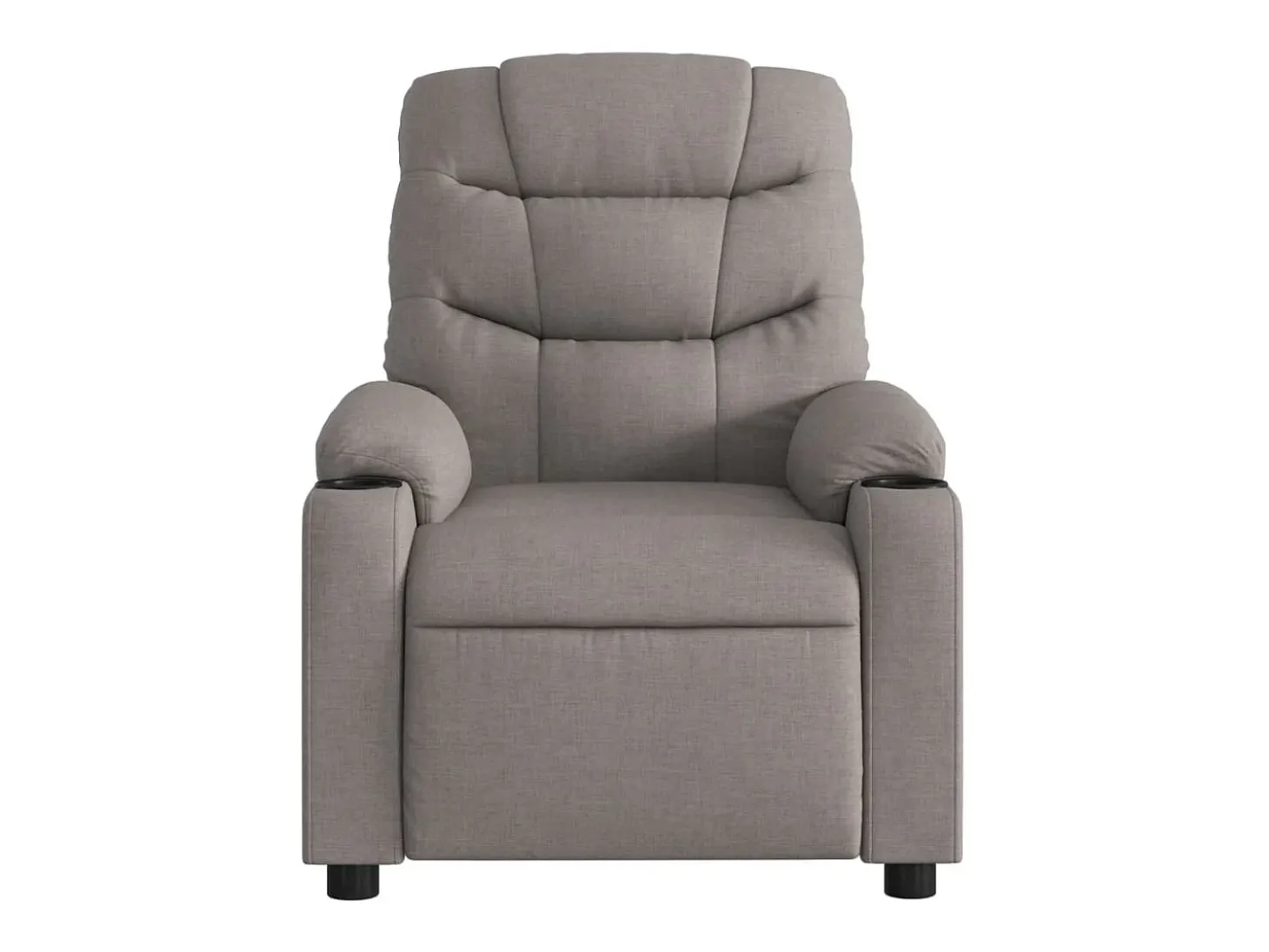 Poltrona reclinável massagens elétrica | Poltrona Confortável tecido cinza-acastanhado SHL938243