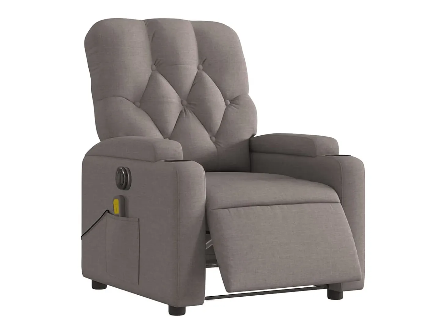 Poltrona reclinável massagens elétrica | Poltrona Confortável tecido cinza-acastanhado SHL776446