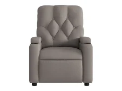 Poltrona reclinável massagens elétrica | Poltrona Confortável tecido cinza-acastanhado SHL776446