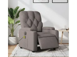 Poltrona reclinável massagens elétrica | Poltrona Confortável tecido cinza-acastanhado SHL776446