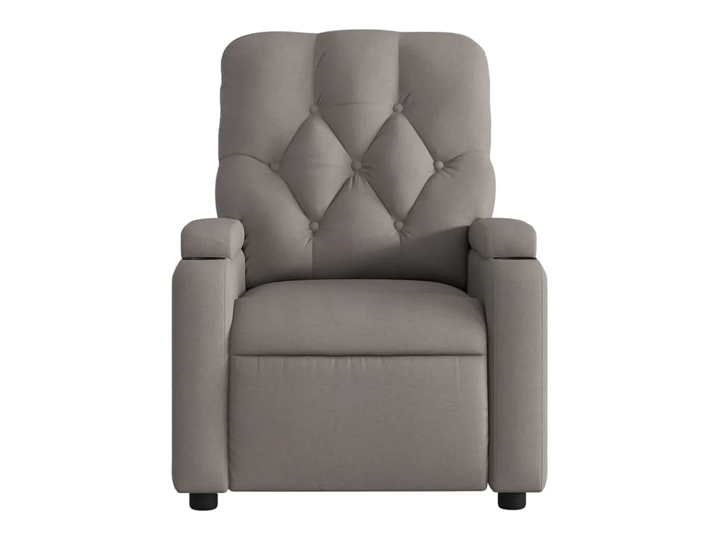 Poltrona reclinável massagens elétrica | Poltrona Confortável tecido cinza-acastanhado SHL776446