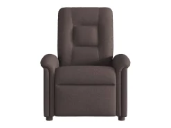 Poltrona reclinável massagens elétrica | Poltrona Confortável tecido castanho-escuro SHL144606