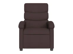 Poltrona reclinável massagens elétrica | Poltrona Confortável tecido castanho-escuro SHL136679