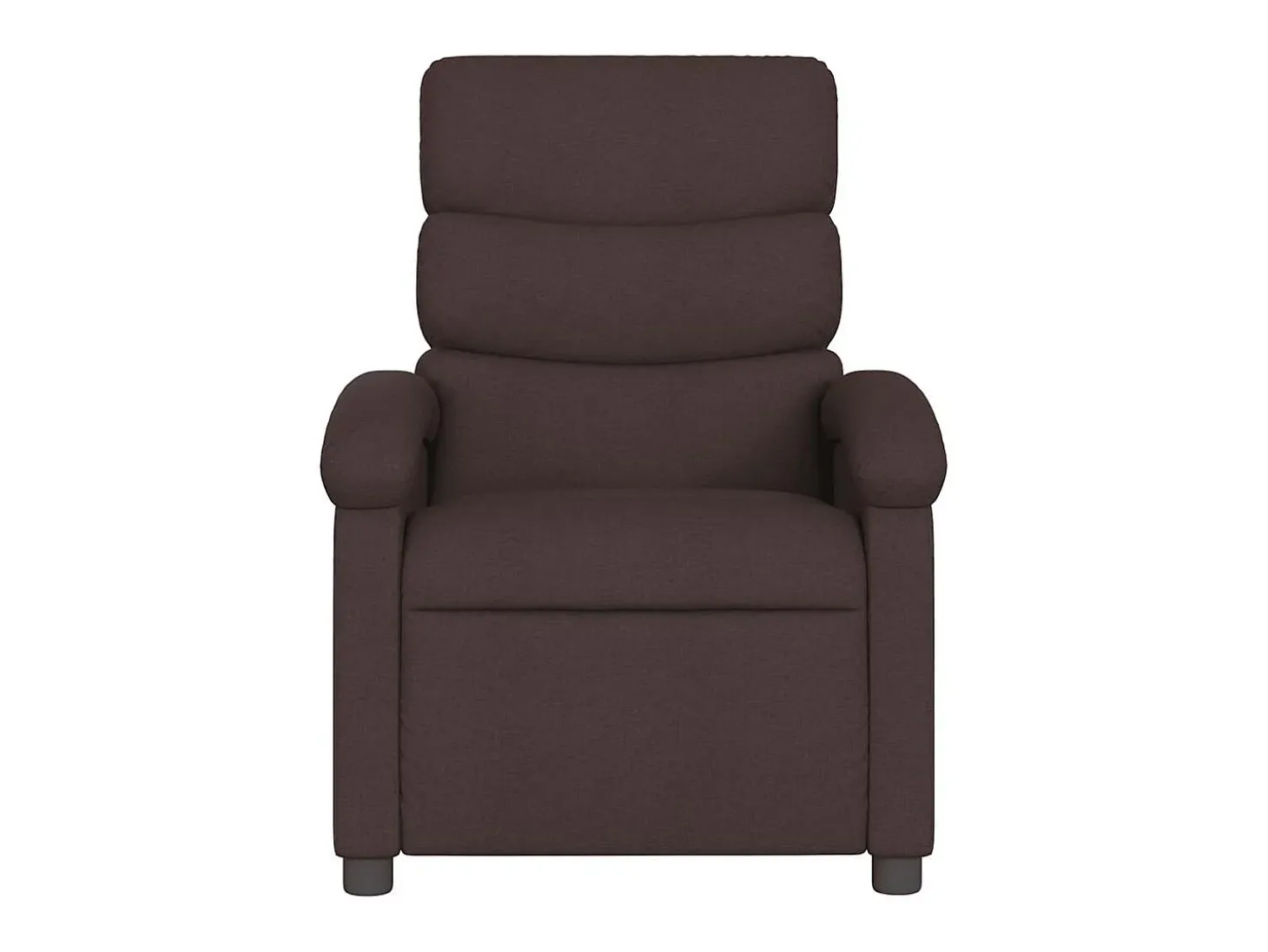 Poltrona reclinável massagens elétrica | Poltrona Confortável tecido castanho-escuro SHL136679