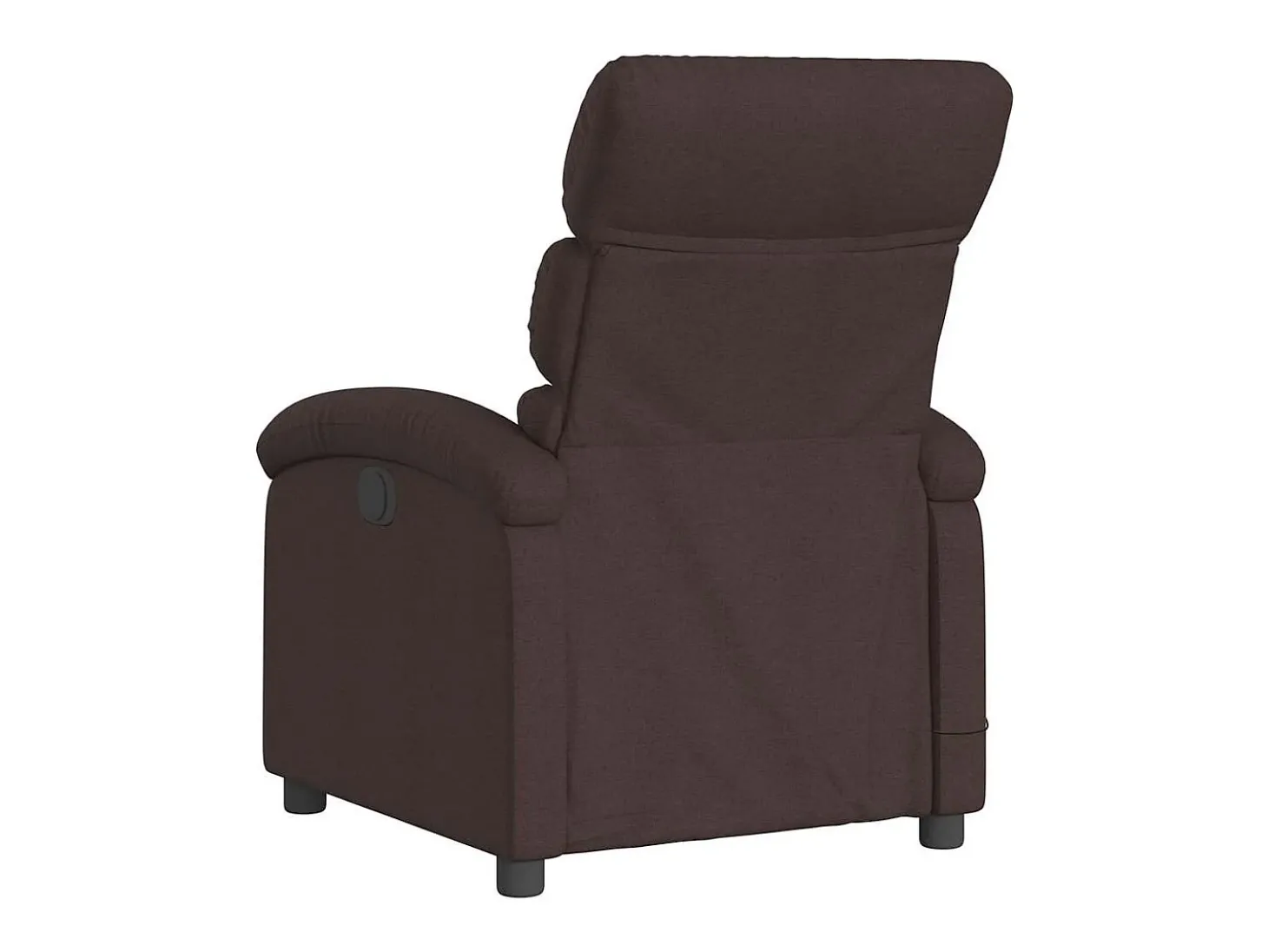 Poltrona reclinável massagens elétrica | Poltrona Confortável tecido castanho-escuro SHL136679