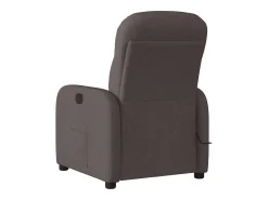 Poltrona reclinável massagens elétrica | Poltrona Confortável tecido castanho-escuro SHL618660