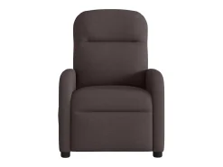 Poltrona reclinável massagens elétrica | Poltrona Confortável tecido castanho-escuro SHL618660