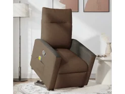 Poltrona reclinável massagens | Poltrona Confortável tecido castanho SHL225877